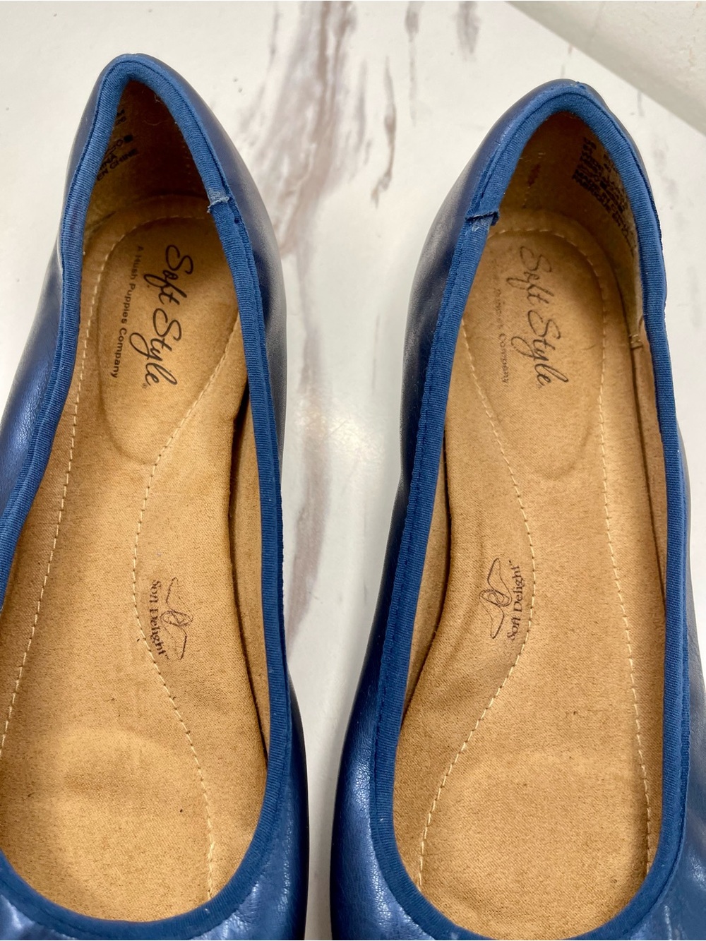 Soft Style Blue Ballet Flats with Silver Cat Face Size 8.5M - Picture 4 of 7